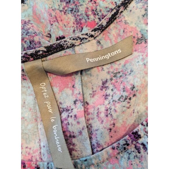 Penningtons Womens Plus Size 3X Top Pink Multicolor Sleeveless Career Casual - Picture 5 of 6